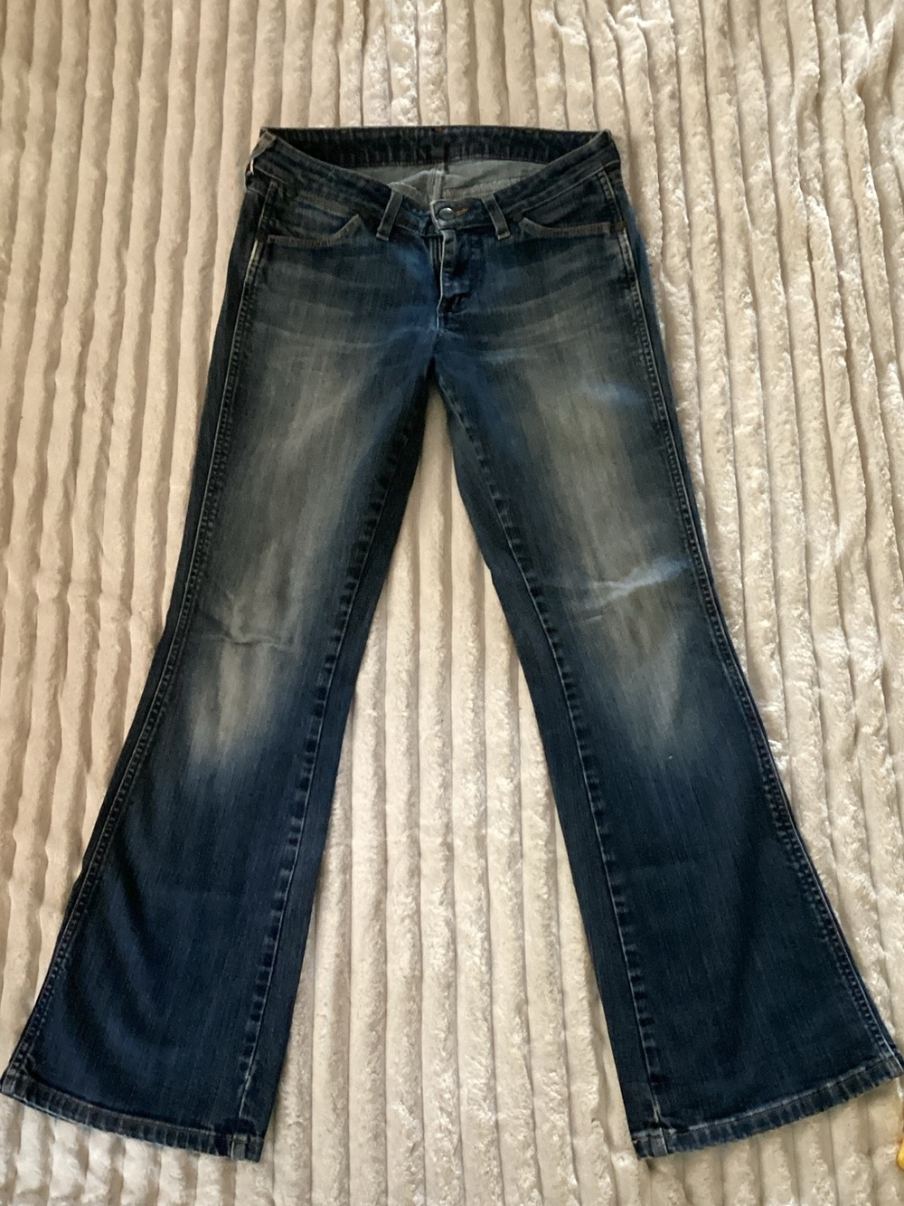 Wrangler Women's Blue Flare Jeans - Washed Indigo